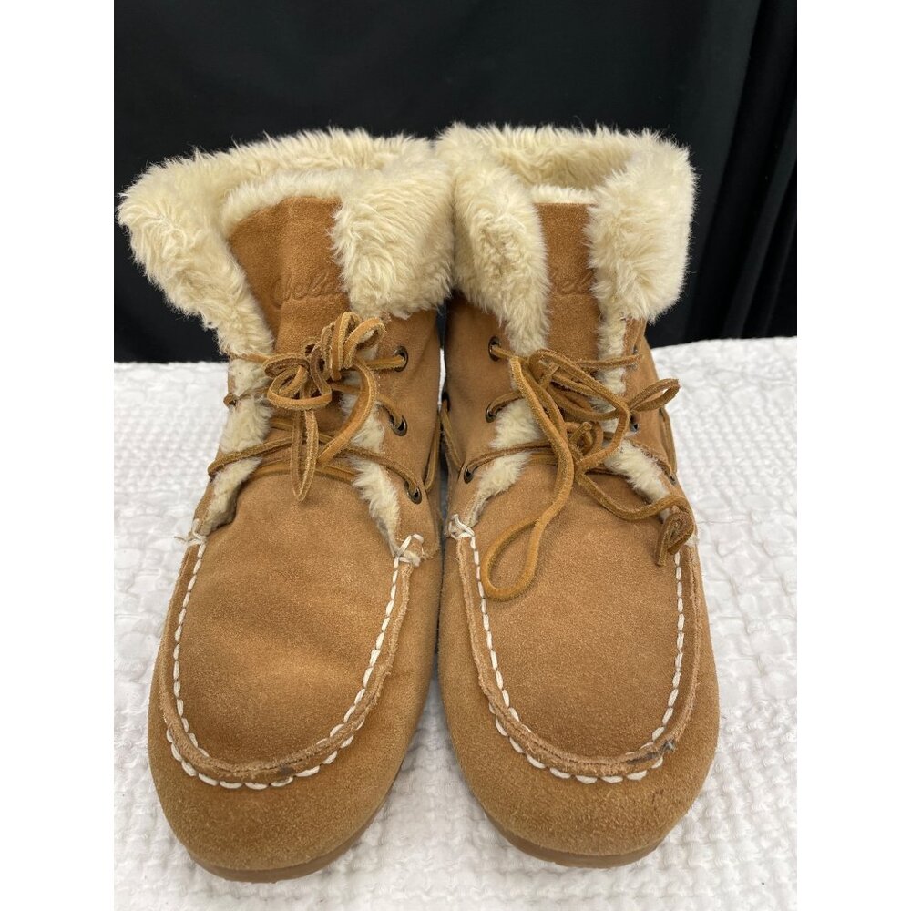 Cabela's Womens Brown Leather Lace Up Slipper Boot Size 10 SKU 1499